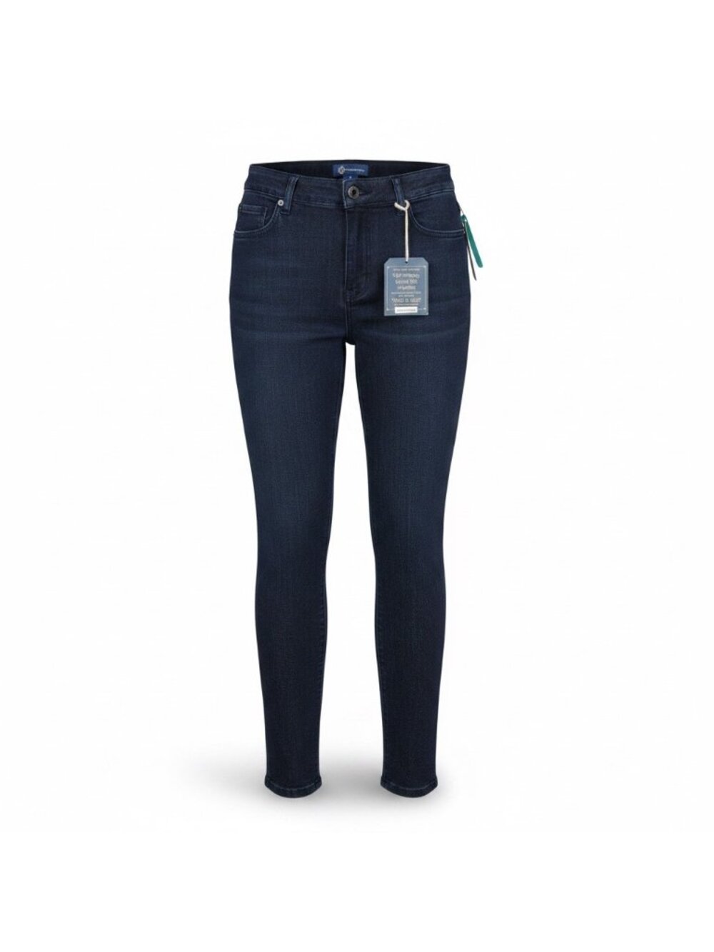 Democracy Womens Blue Cotton Blend Ab Solution Jegging Pants Size 16